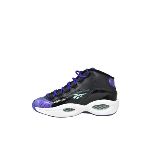 Reebok Question Mid Топ Детские Баскетбольные Кроссовки Черные Унисекс