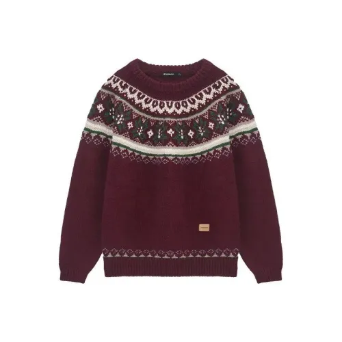 9c collective Бордовый свитер Женские трикотаж