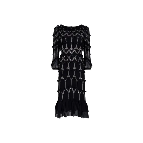 SALONI Длинное платье с длинными рукавами женское