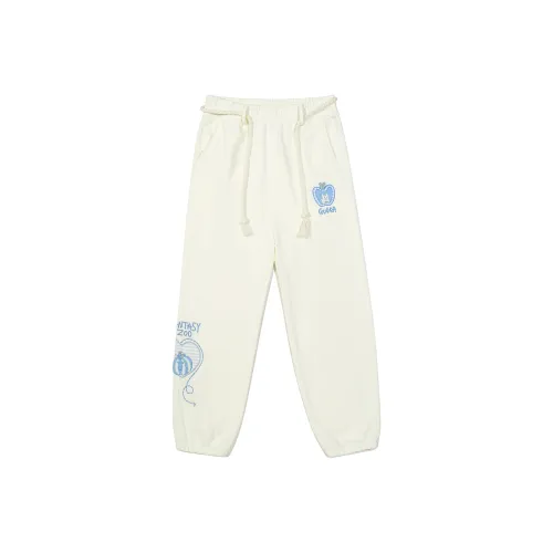 Guuka Cream White Unisex Casual Pants Guuka Кремовые Белые Унисекс Повседневные Брюки