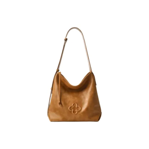 CASSILE Первый слой Растительное дубление Коровья кожа Сумка на плечо Средний Женский Янтарный