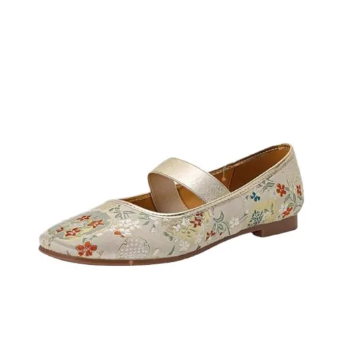 Wuji Квадратный носок Низкий вырез Плоская подошва Обувь без подкладки Женская