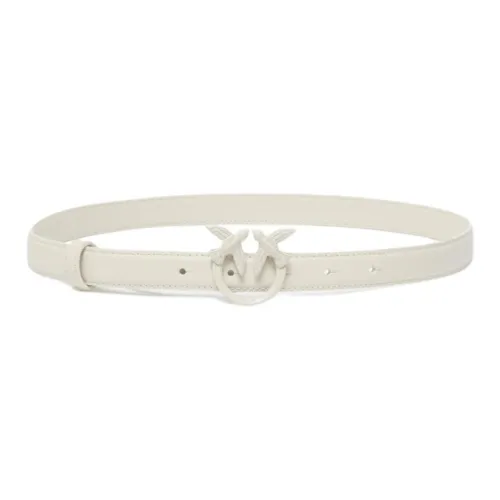 PINKO Телячья кожа Кожаные ремни Унисекс Белый 2CM