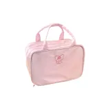 Розовая сумка для макияжа с бантом