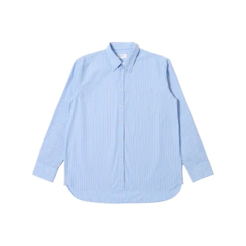 Universal Works Blue Unisex Shirts Универсал Воркс Синие Унисекс Рубашки