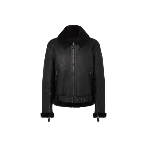 Belstaff Черные Мужские Кожаные Куртки