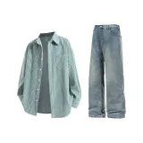 Лесной зеленый + средне-голубой