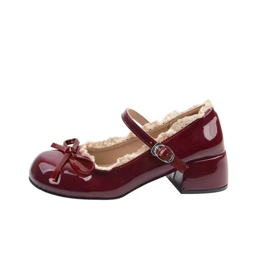 Georgina Goodman Грубый каблук Туфли Мэри Джейн Женские Красные