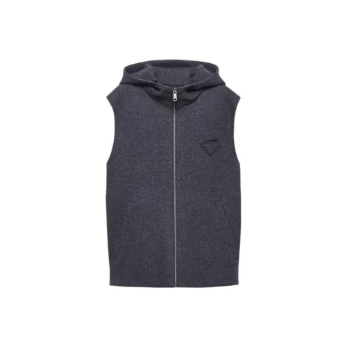 PRADA Мужские майки угольно-серого цвета