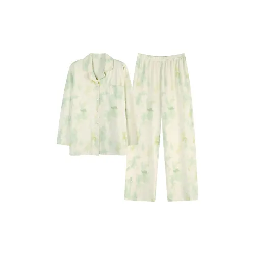 MADALLO Желтый Зеленый Женские Пижамные Комплекты