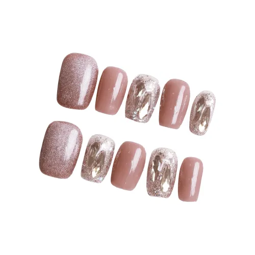 FINGERBOOK Fairyland Цветная глазурь Короткий Квадрат Камея коричневая Jump Однотонный