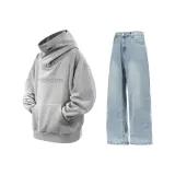 Облачный серый + Светло-синий