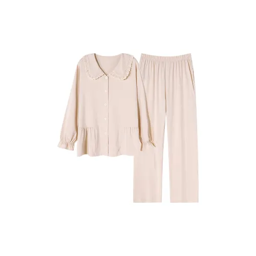 MADALLO Бежевый Абрикосовый Женский Пижамный Комплект