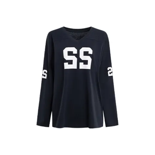 BELOVED STARRY Темно-синий Синий Женская T-рубашка