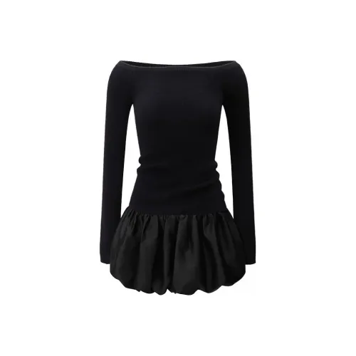 Showroom Plus Длинное платье с длинными рукавами женское