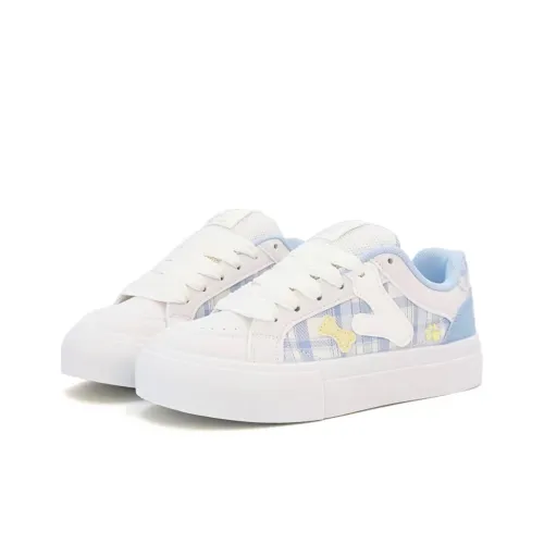 OBWA Покрытие Амортизация Устойчивый к истиранию Легкий Дышащий Низкие Кроссовки для скейтбординга Женские Белые Синие Клетка