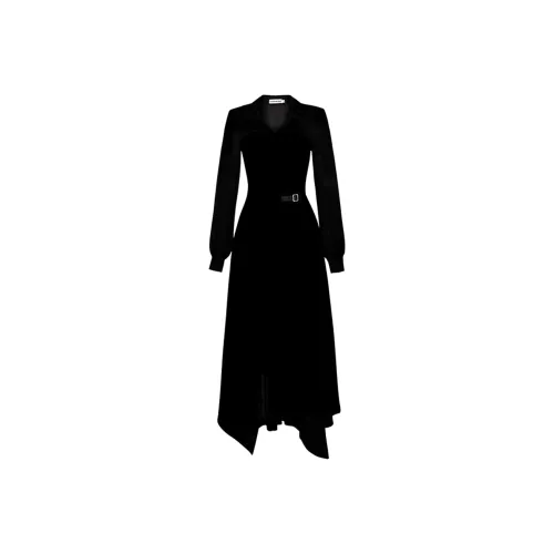 GRAYISMOON Длинное платье с длинными рукавами женское