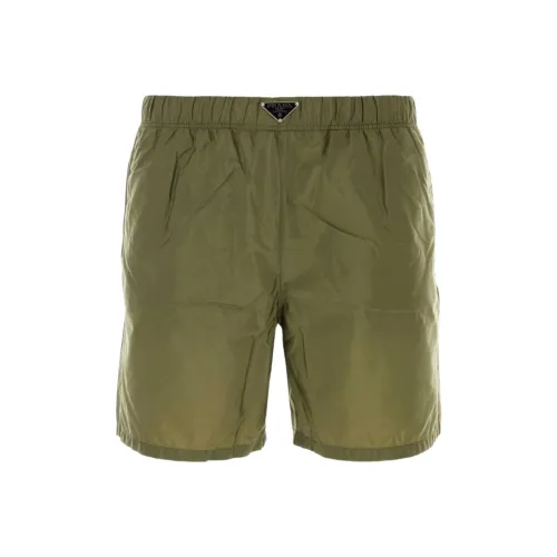 PRADA Зеленые Мужские Пляжные Шорты