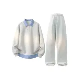 Светлый Фотиния Серый Топ + Светлый Фотиния Серый Штаны