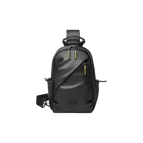 AOKANG Ламинированная Оксфордская ткань Сумка через плечо Средняя Унисекс Классический черный