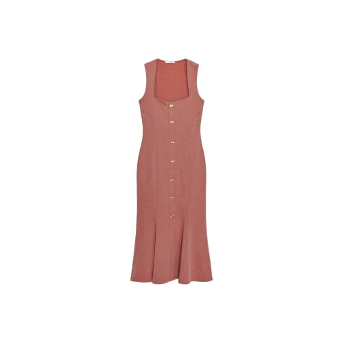 ZARA Апельсин Женские Платья без рукавов