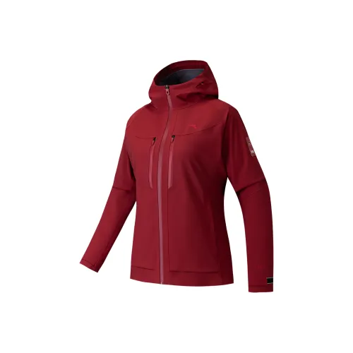 Anta Variety Тренировки Коллекция Темный Меланхолический Красный Женские Ветровки