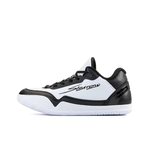 Shi Yitong Баскетбольные кроссовки Low Топ Черный белый Кожаный верх [DUAL Замена Воздушная подушка Средняя подошва] Мужской