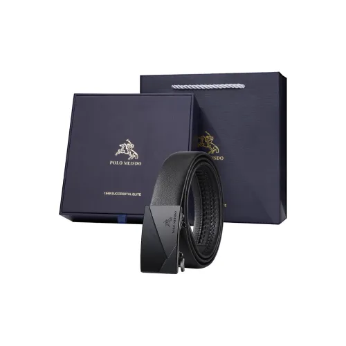 POLOMEISDO Крупнозернистая текстура Коровья кожа Премиум Бизнес Casual Минималистский стиль Матовый Ремень Мужской 3,5 см