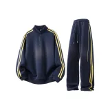 Темно-синий топ + темно-синие штаны