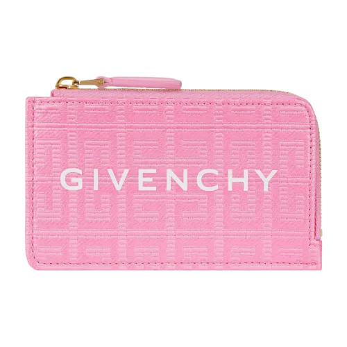 GIVENCHY 4G Покрытый холст с овчиной держатель для карт держатель для карт женский ярко-розовый