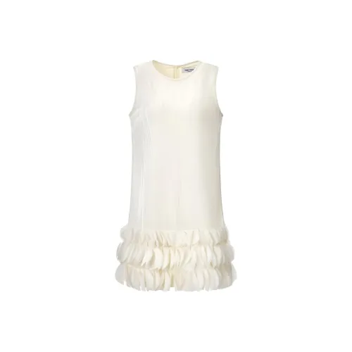 TSKIU Белые Женские Платья без рукавов