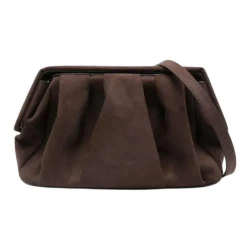 THEMOIRE Искусственная замша клатч женский темно-коричневый