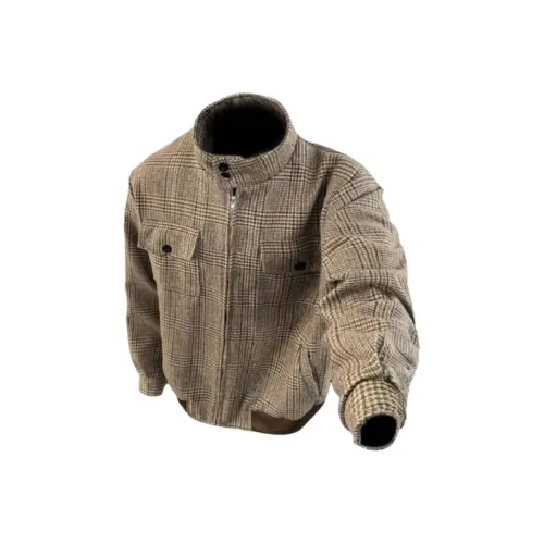 KAIZZGAO Коричневый Мужской Куртки