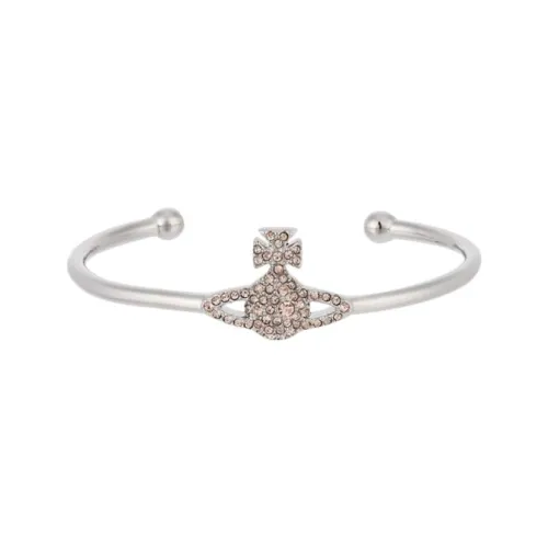 Vivienne Westwood Brass Bangles Unisex Silver Pink Вивьен Вествуд Латунь Браслеты Унисекс Серебряный Розовый