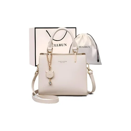 Bullrun Сумка через плечо из коровьей кожи сумка обычная женская цвет экрю