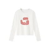 Длинный рукав, полумесяц, белый