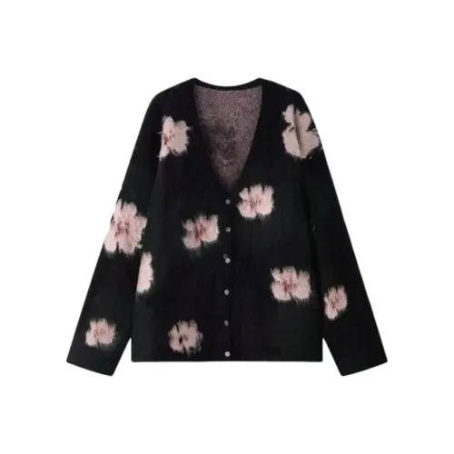 SNZX Multicolor Knitted Fabric Cardigan Women's Knitted Fabric SNZX Многоцветный Трикотажный Кардиган Женский Трикотаж