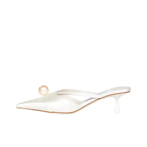 Jimmy Choo Домашние тапочки 5 см Женские Белые