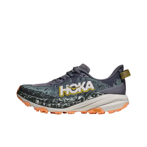 HOKA ONE ONE SPEEDGOAT 6 Дышащая Поддерживающая Обувь для Трейл-Бега Женская Серого Цвета
