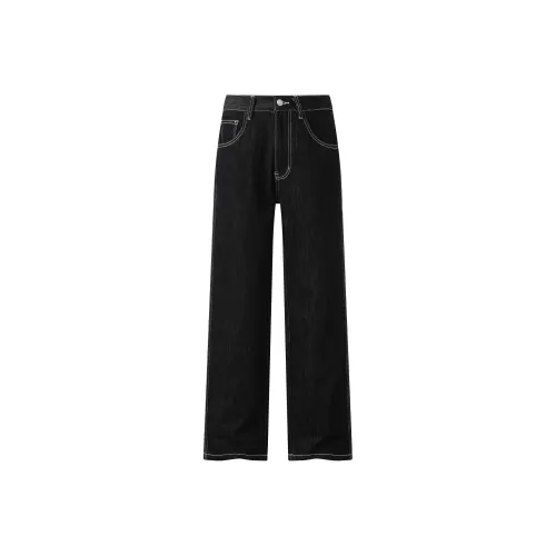 LEIGHZ Черные Унисекс Джинсы