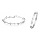 Счастливый Четырехлистный Клевер Одежда Комплекты [Браслет + Браслет]