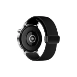 [Черный] Личий зернистая текстура, силикон, магнитная застежка, ремешок