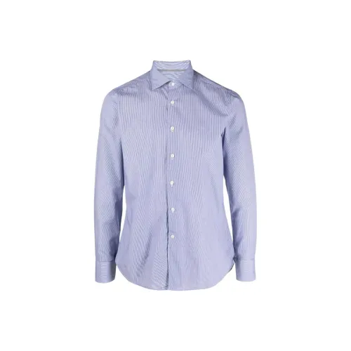 Tintoria Mattei Blue Men's Shirts Тинтория Мацци Синий Мужские Рубашки