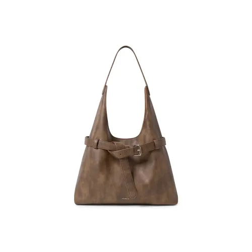 JONBAG Сумка через плечо из синтетической кожи стандартная женская черная полированная коричневая