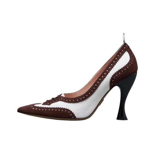 THOM BROWNE· Wingtip Узкий каблук Высокие каблуки 9 см Женские Темно-коричневый