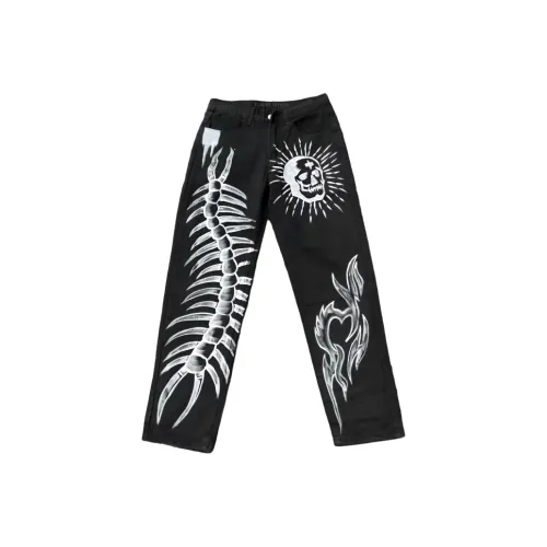 YGHOME OFFICIAL Черные Унисекс Джинсы