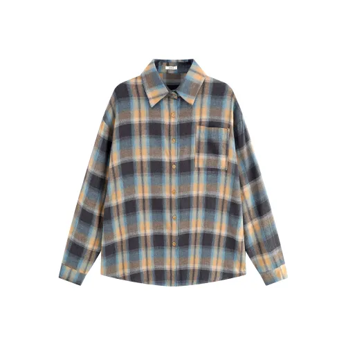 SHUHAOBAI Синий Женская Рубашка