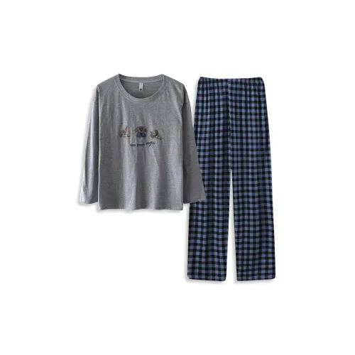 WANANNI Серый Женский Пижамный Комплект