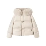 Белая хлопковый пуховик