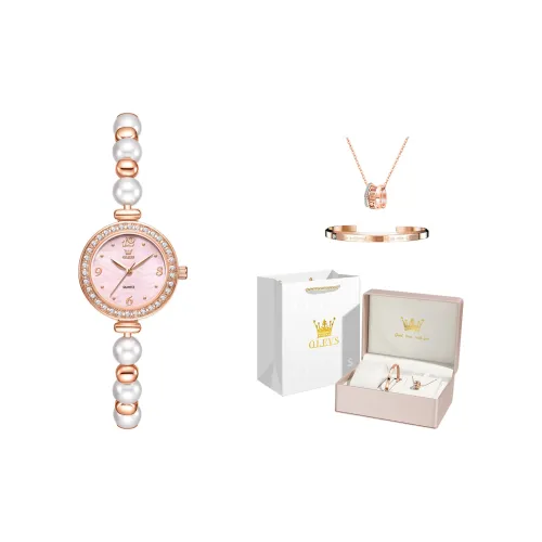 OLEVS Мячи Кварцевый механизм Часы Женские Белый циферблат